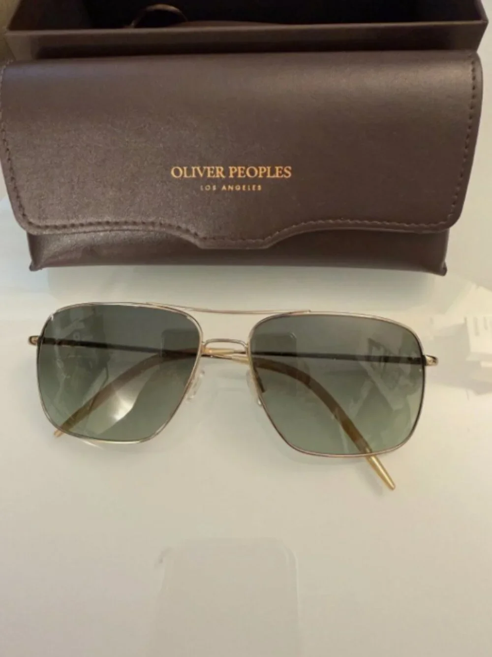 Clooney, Brosnan, Damon, Jon Bon Jovi's Fav~ OLIVER PEOPLES CLIFTON SUN MSRP$597